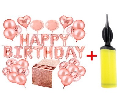 파티용품 로즈골드 생일풍선 세트 손펌프1개 증정